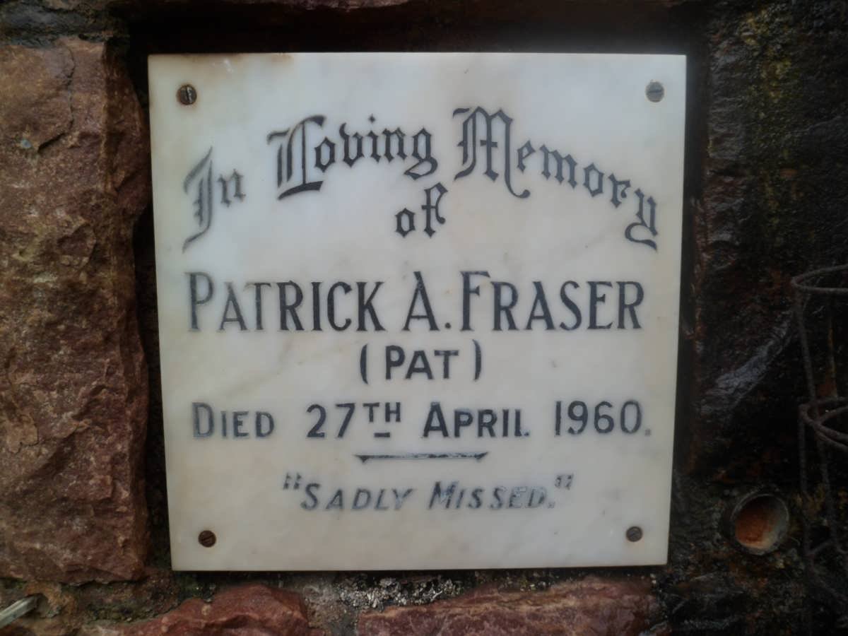 FRASER Patrick A. -1960