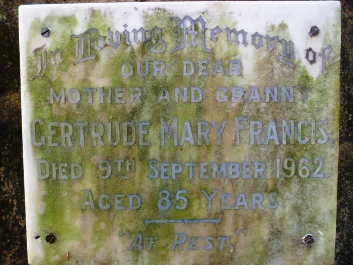 FRANCIS Gertrude Mary -1962
