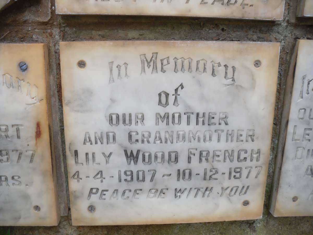 FRENCH Lily Wood 1907-1977