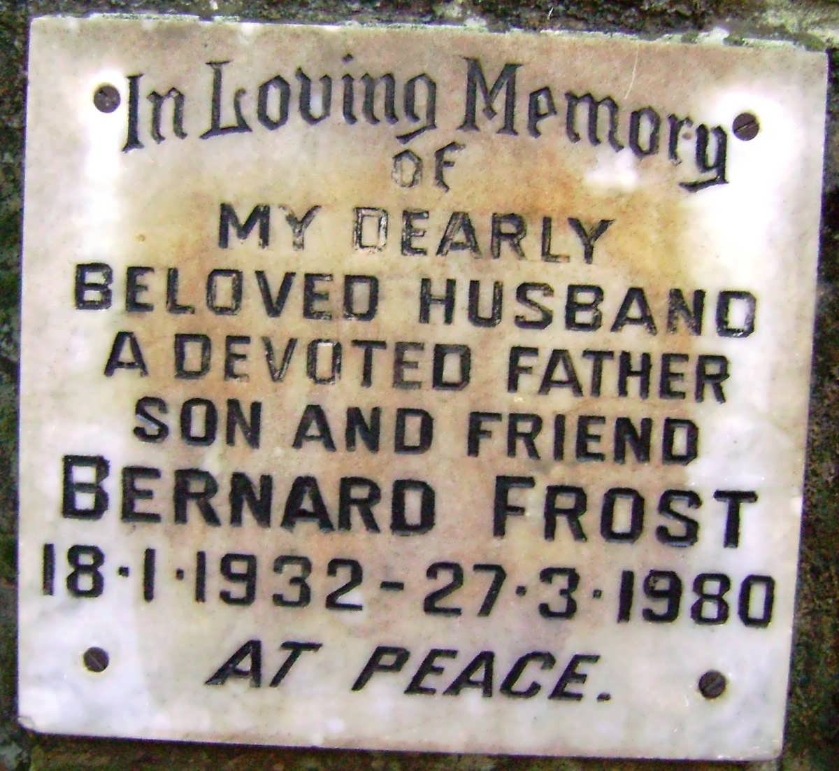 FROST Bernard 1932-1980