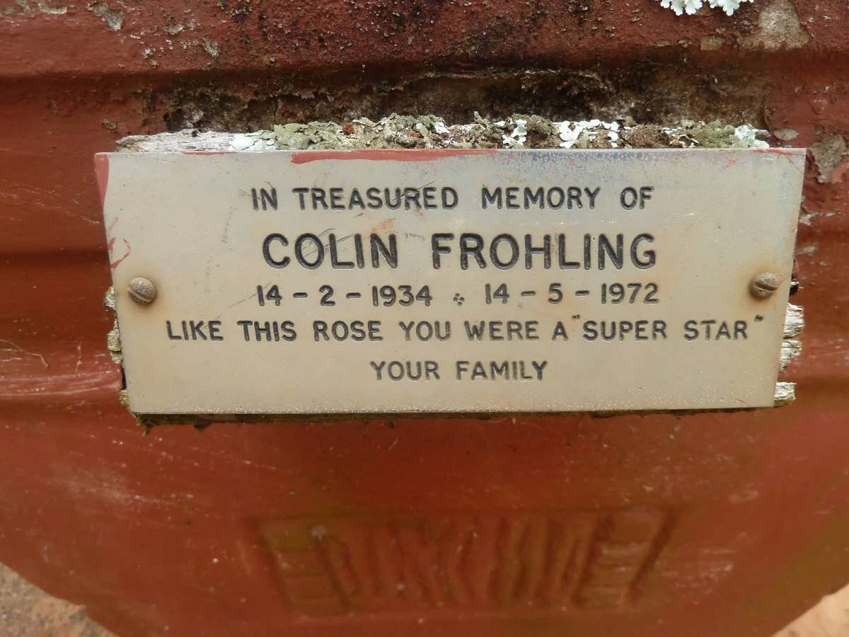FROHLING Colin 1934-1972