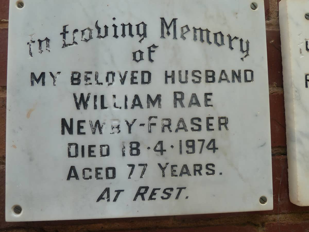 FRASER William Rae, Newby -1974