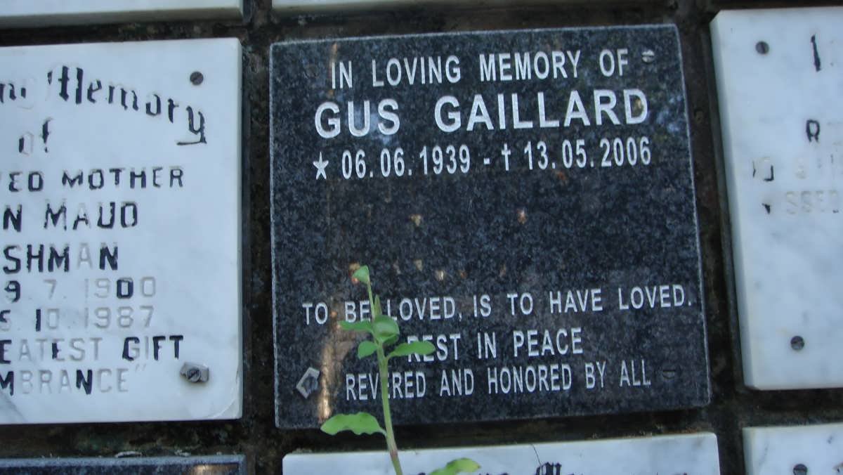 GAILLARD Gus 1939-2006