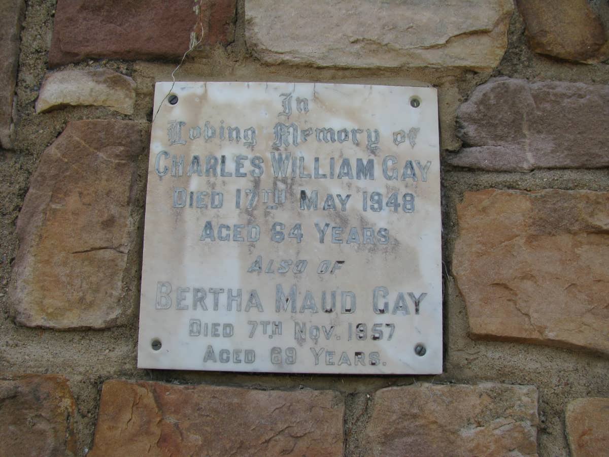 GAY Charles William -1948 &amp; Bertha Maud -1957