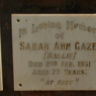 GAZE Sarah Ann -1961
