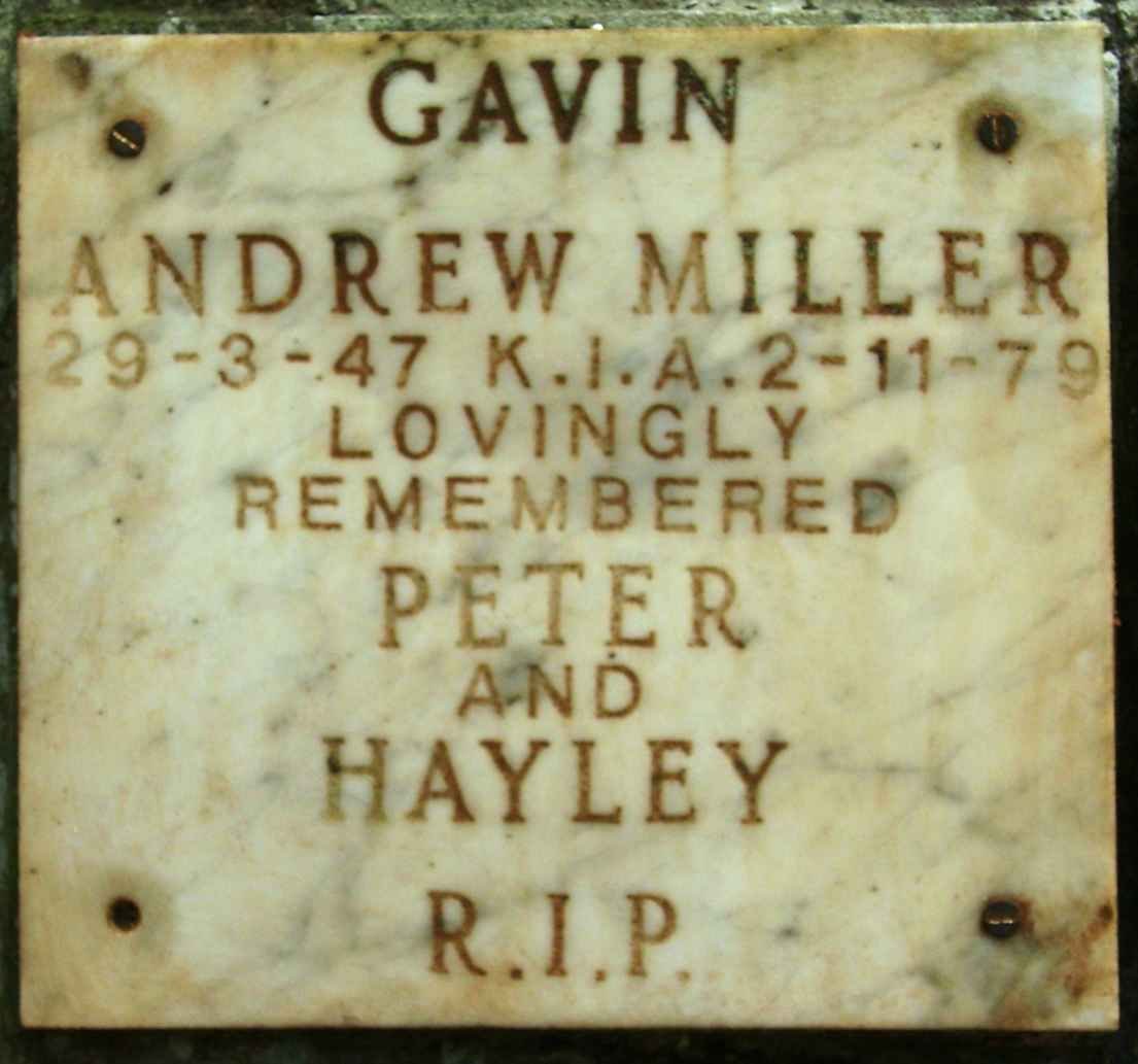 GAVIN Andrew Miller 1947-1979