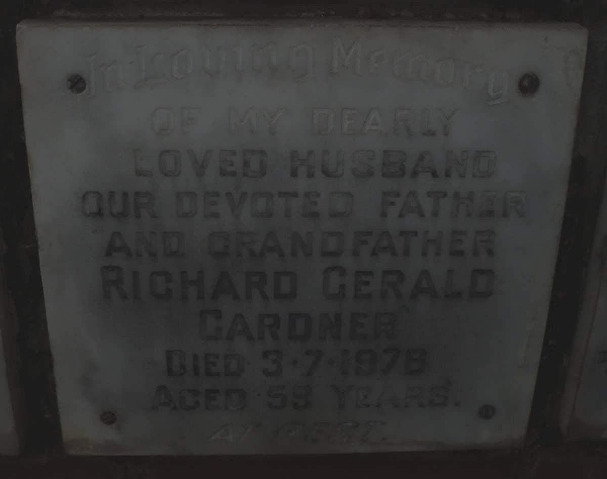 GARDNER Richard Gerald -1976