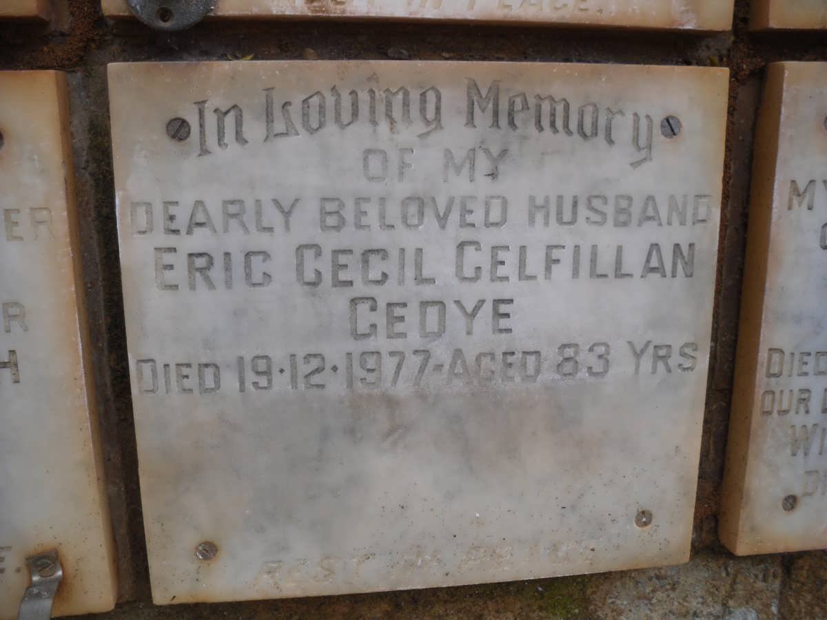 GEDYE Eric Cecil Gelfillan -1977
