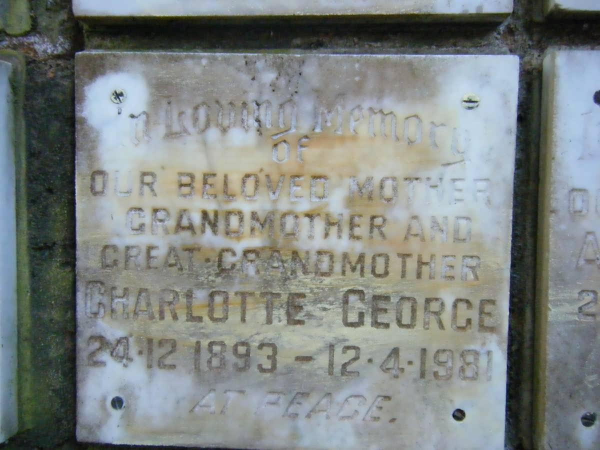 GEORGE Charlotte 1893-1981