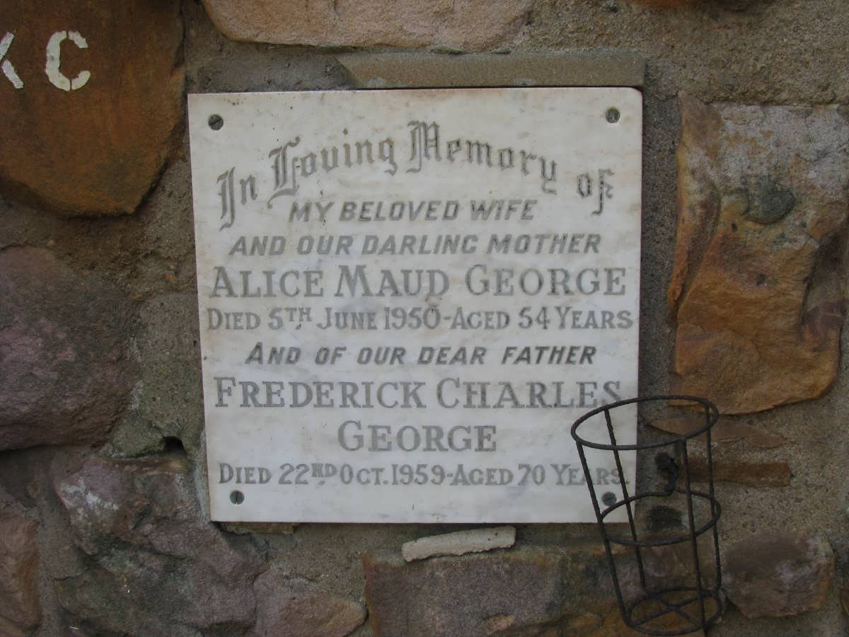 GEORGE Frederick Charles -1959 &amp; Alice Maud -1950