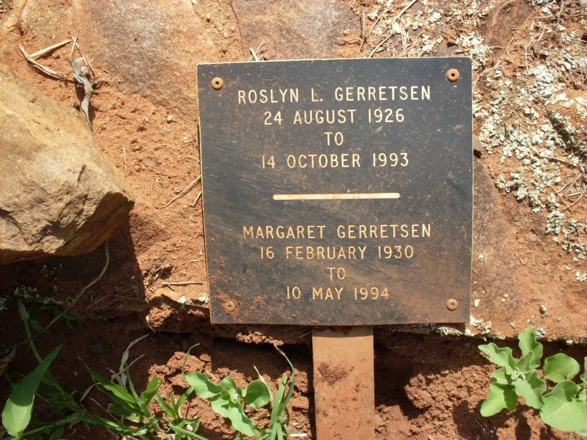 GERRETSEN Roslyn 1926-1993 :: GERRETSEN Margaret 1930-1994