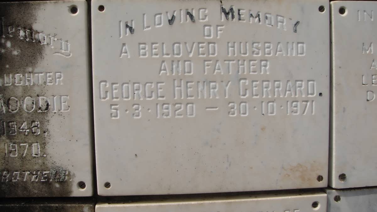 GERRARD George Henry 1920-1971