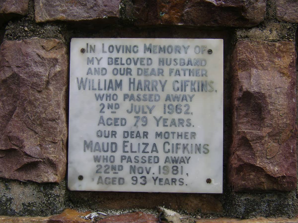 GIFKINS William Harry -1962 &amp; Maud Eliza -1981