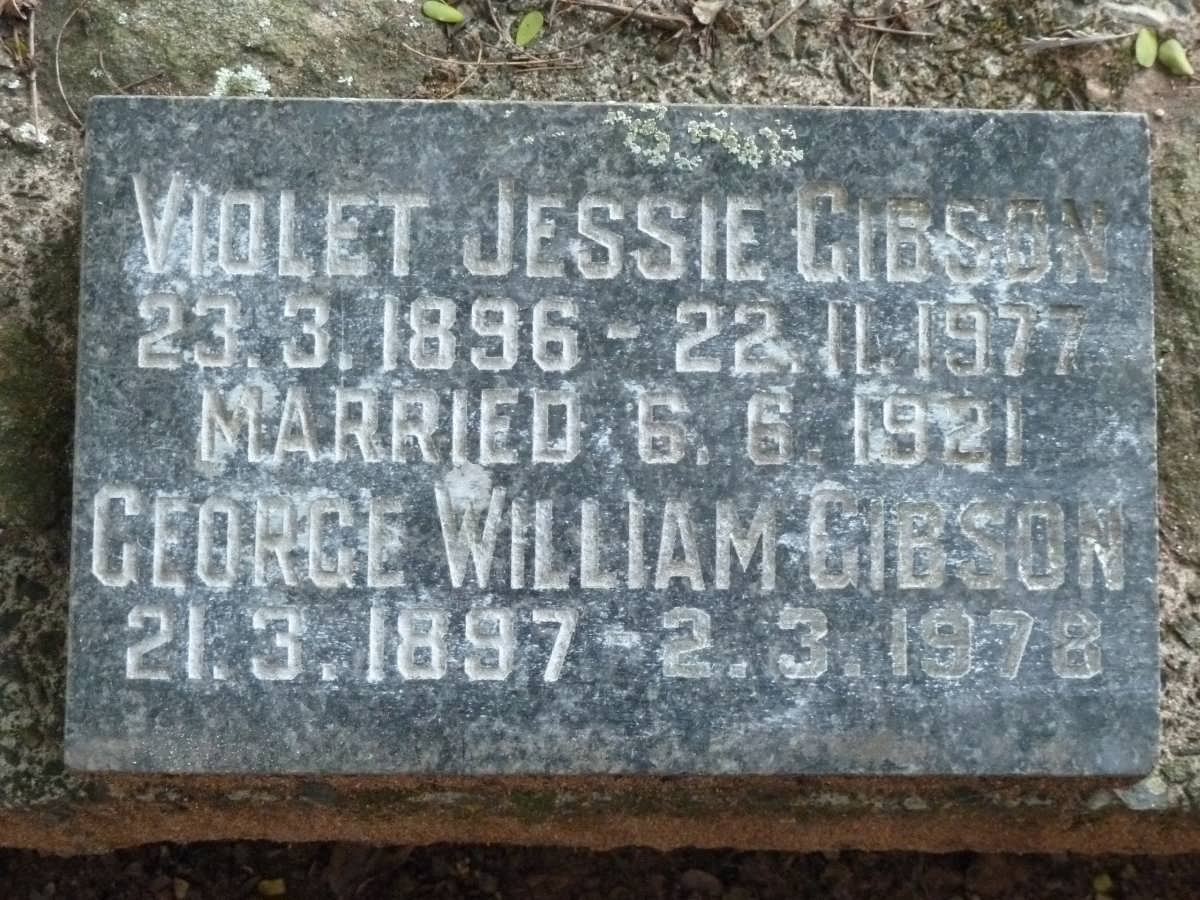 GIBSON George William 1897-1978 &amp; Violet Jessie 1896-1977