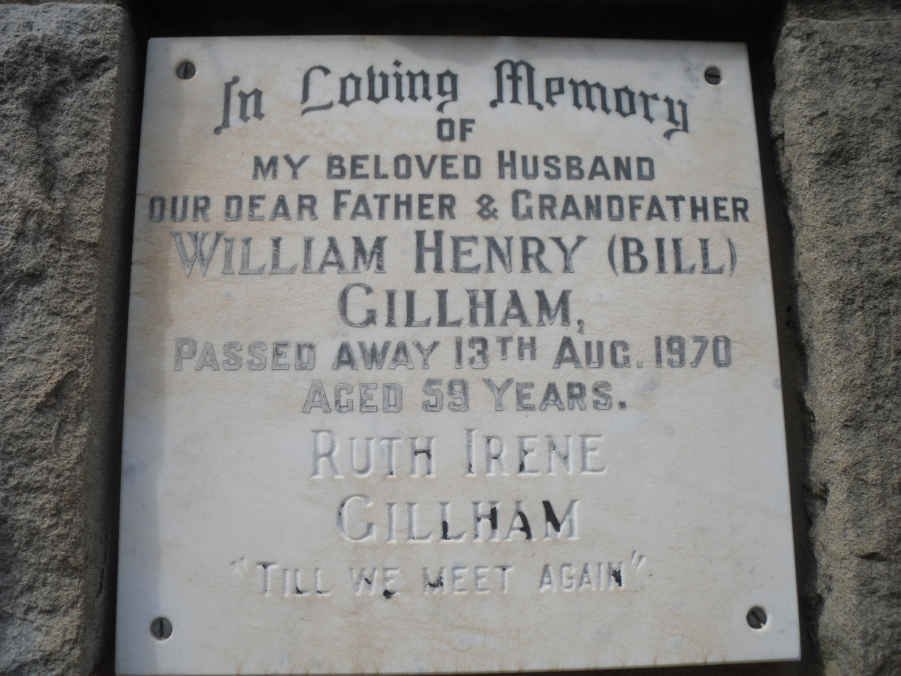 GILLHAM William Henry -1970 &amp; Ruth Irene