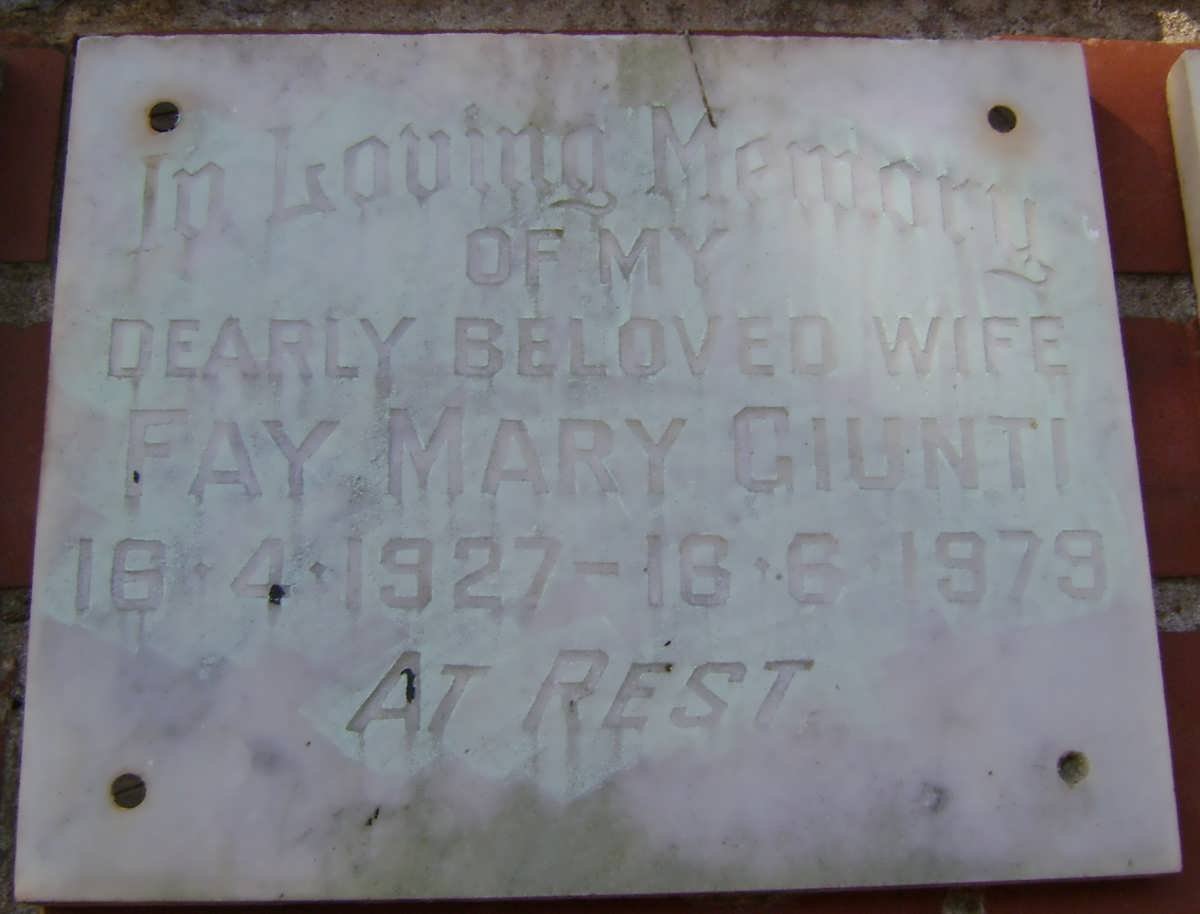 GIUNTI Fay Mary 1927-1979
