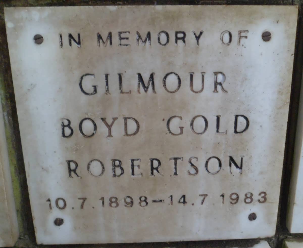 GILMOUR Boyd Gold Robertson 1898-1983