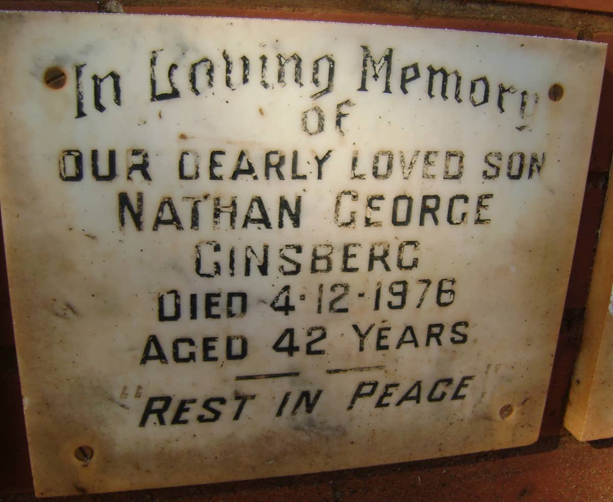 GINSBERG Nathan George -1976
