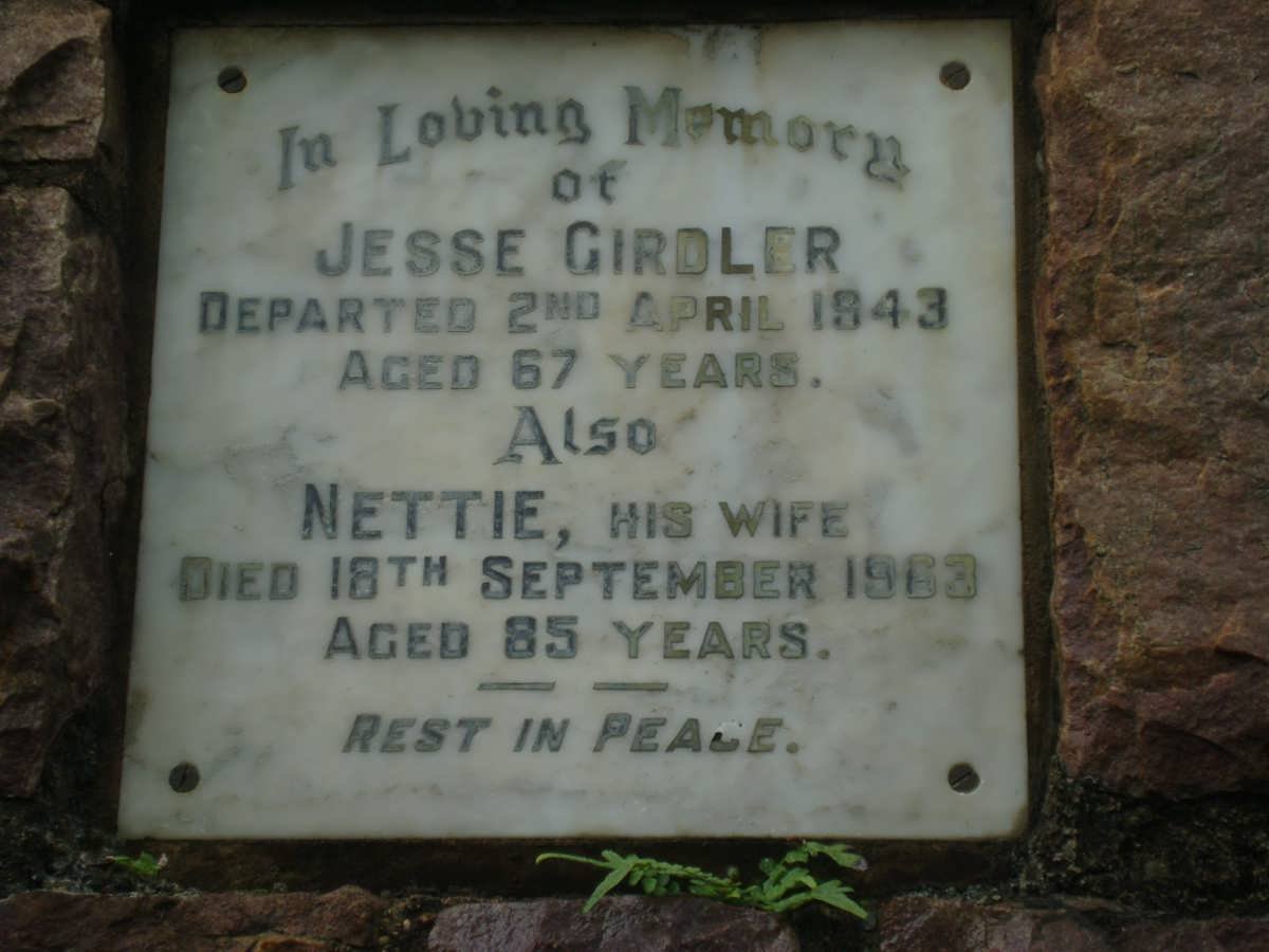 GIRDLER Jesse -1943 &amp; Nettie -1963