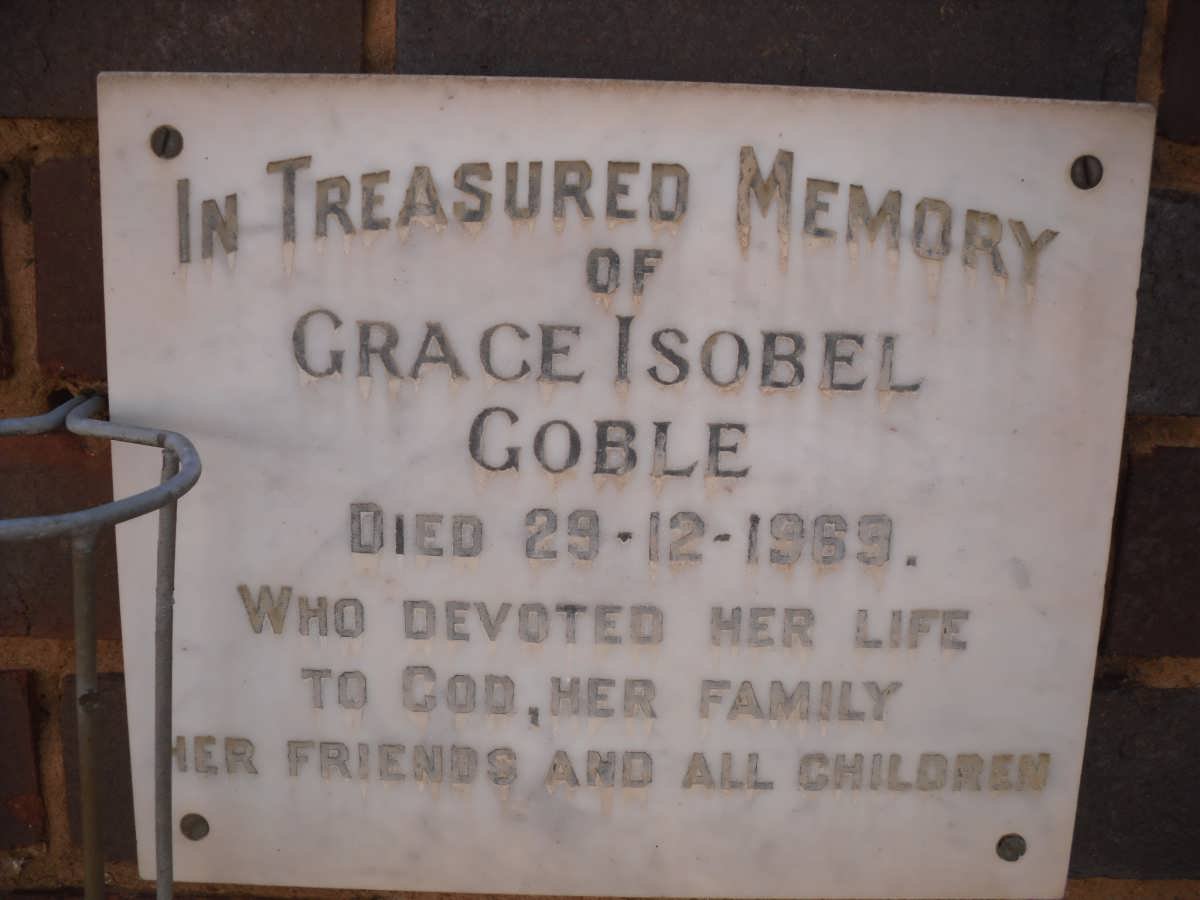 GOBLE Grace Isobel -1969
