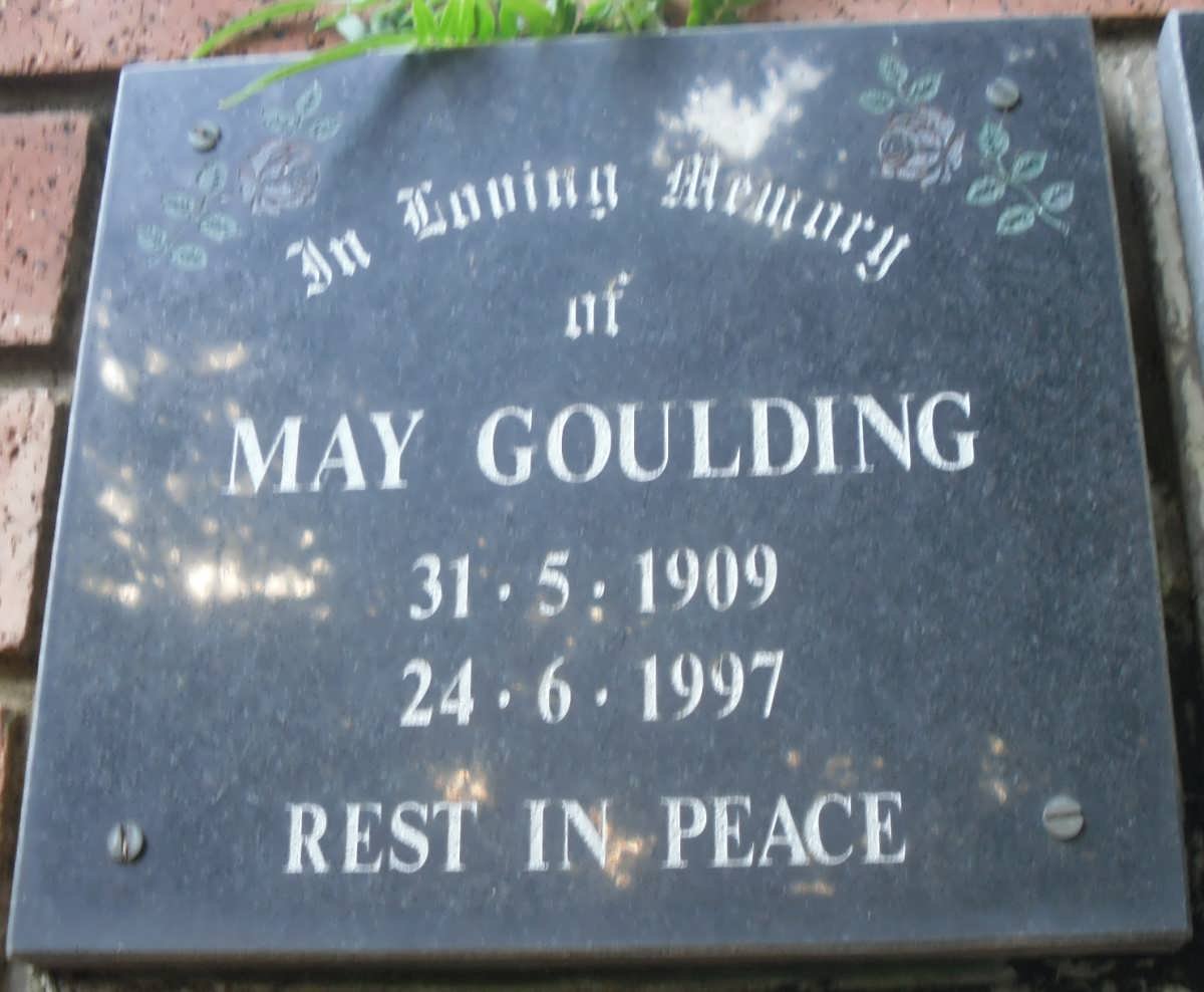 GOULDING May 1909-1997