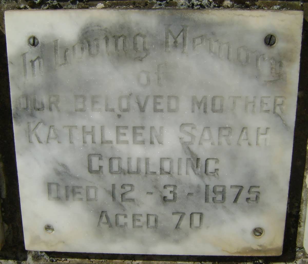 GOULDING Kathleen Sarah -1975
