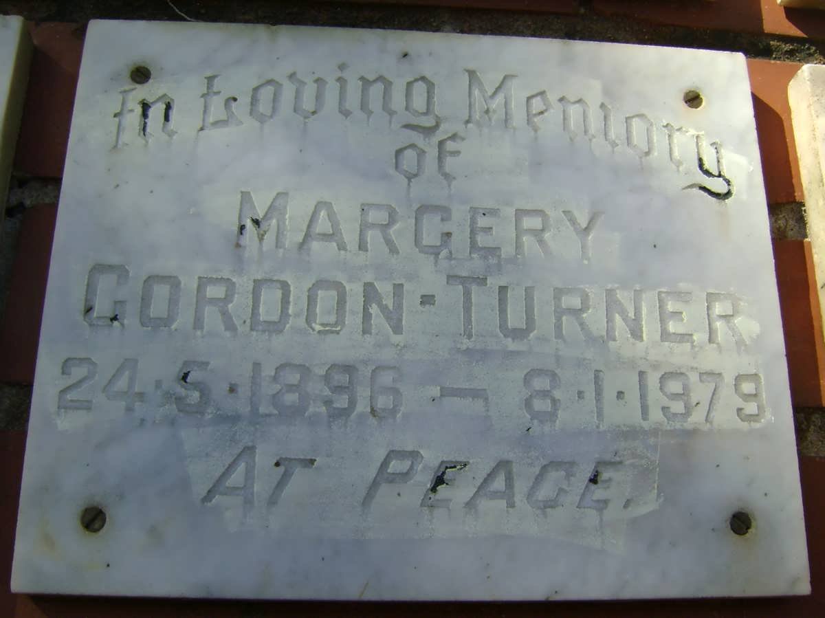 GORDON-TURNER Margery 1896-1979