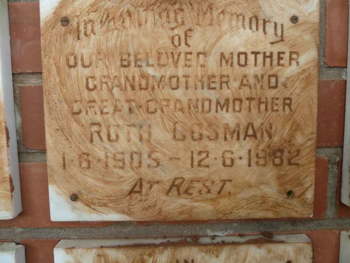 GOSMAN Ruth 1905-1982