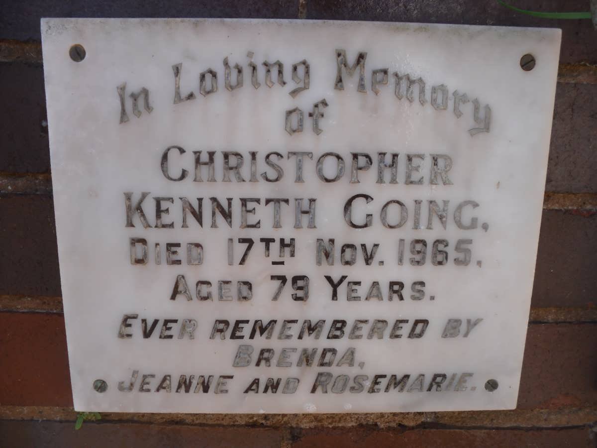 GOING Christopher Kenneth -1965