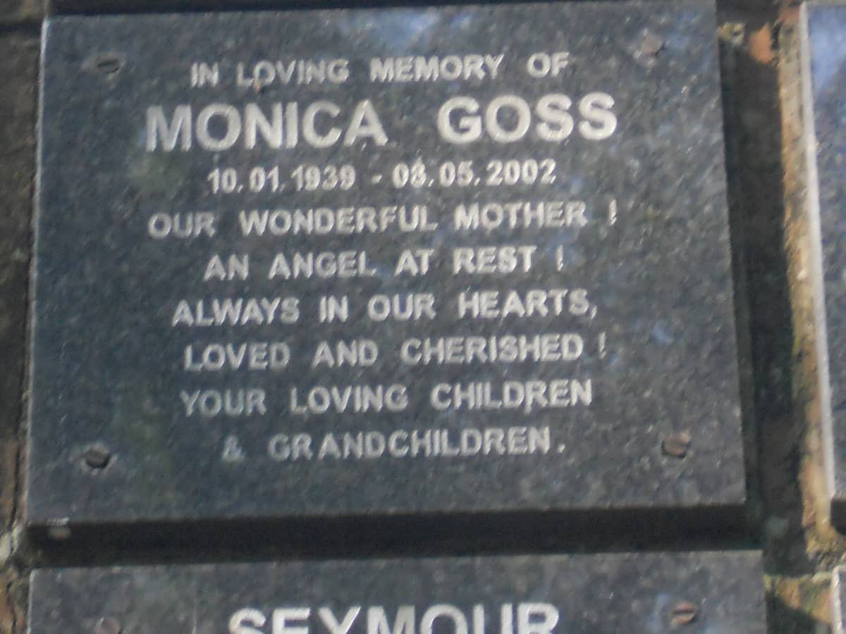 GOSS Monica 1939-2002