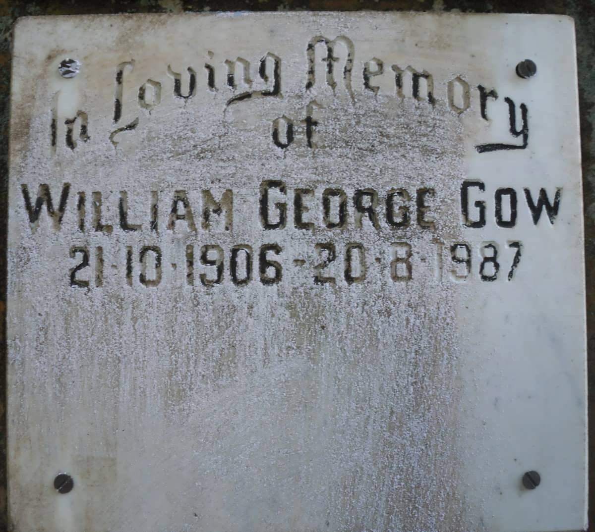 GOW William George 1906-1987