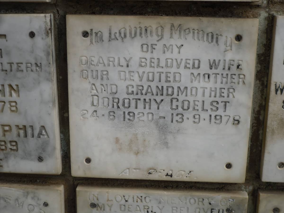 GOELST Dorothy 1920-1978