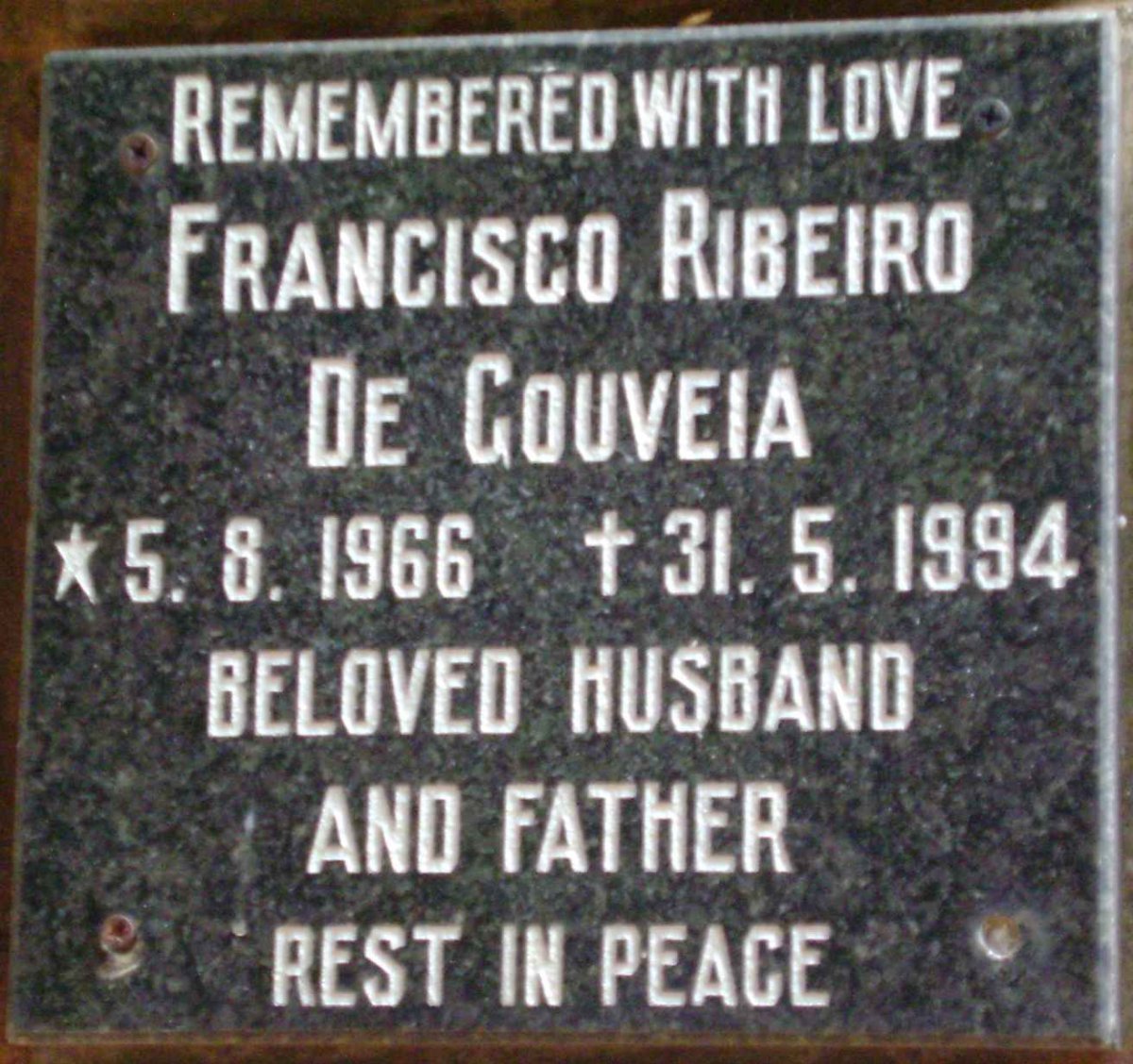 GOUVEIA Francisco Ribero, de 1966-1994