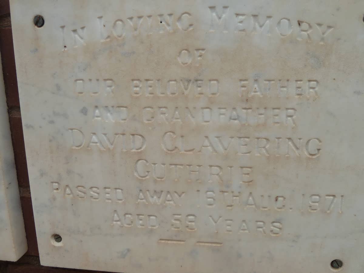 GUTHRIE David Clavering -1971