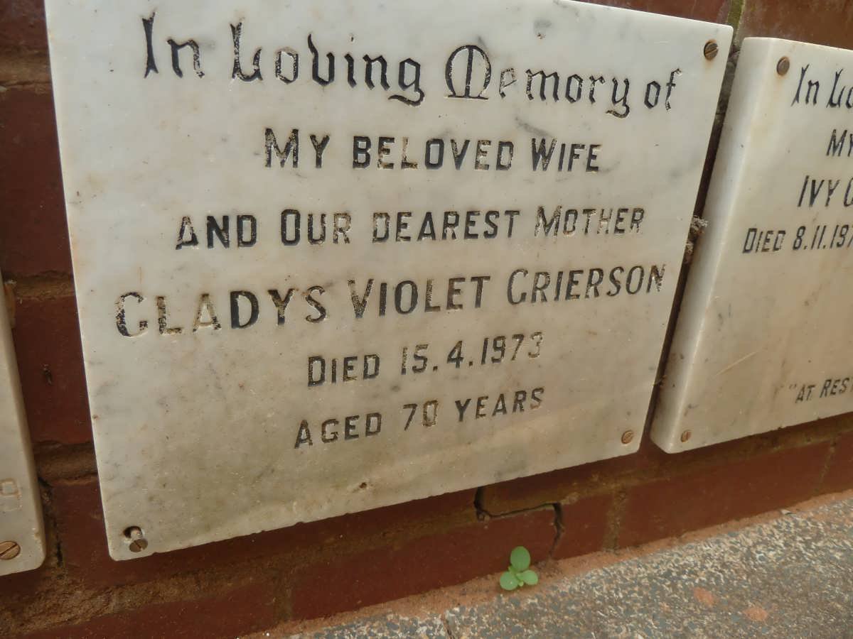 GRIERSON Gladys Violet -1973