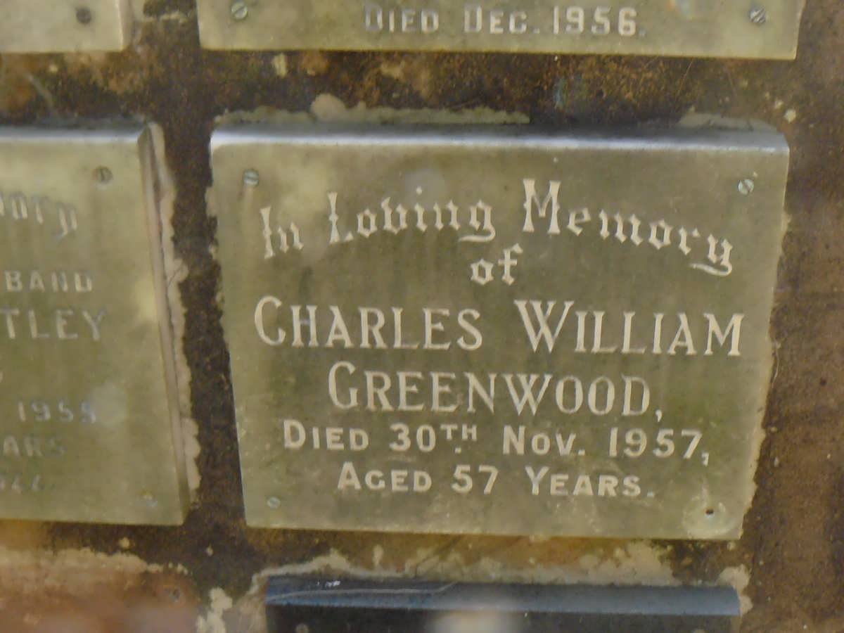 GREENWOOD Charles William -1957
