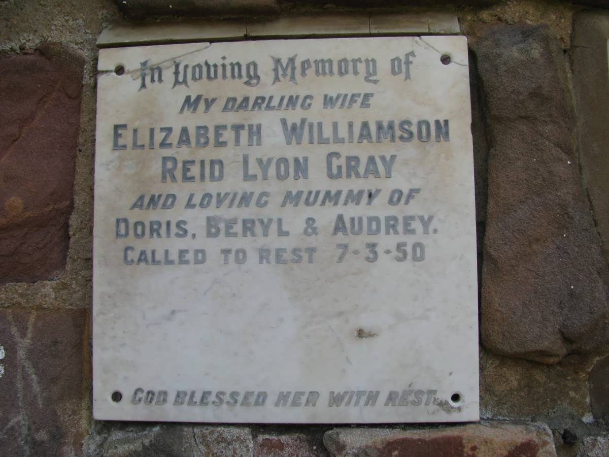 GRAY Elizabeth Williamson Reid Lyon -1950