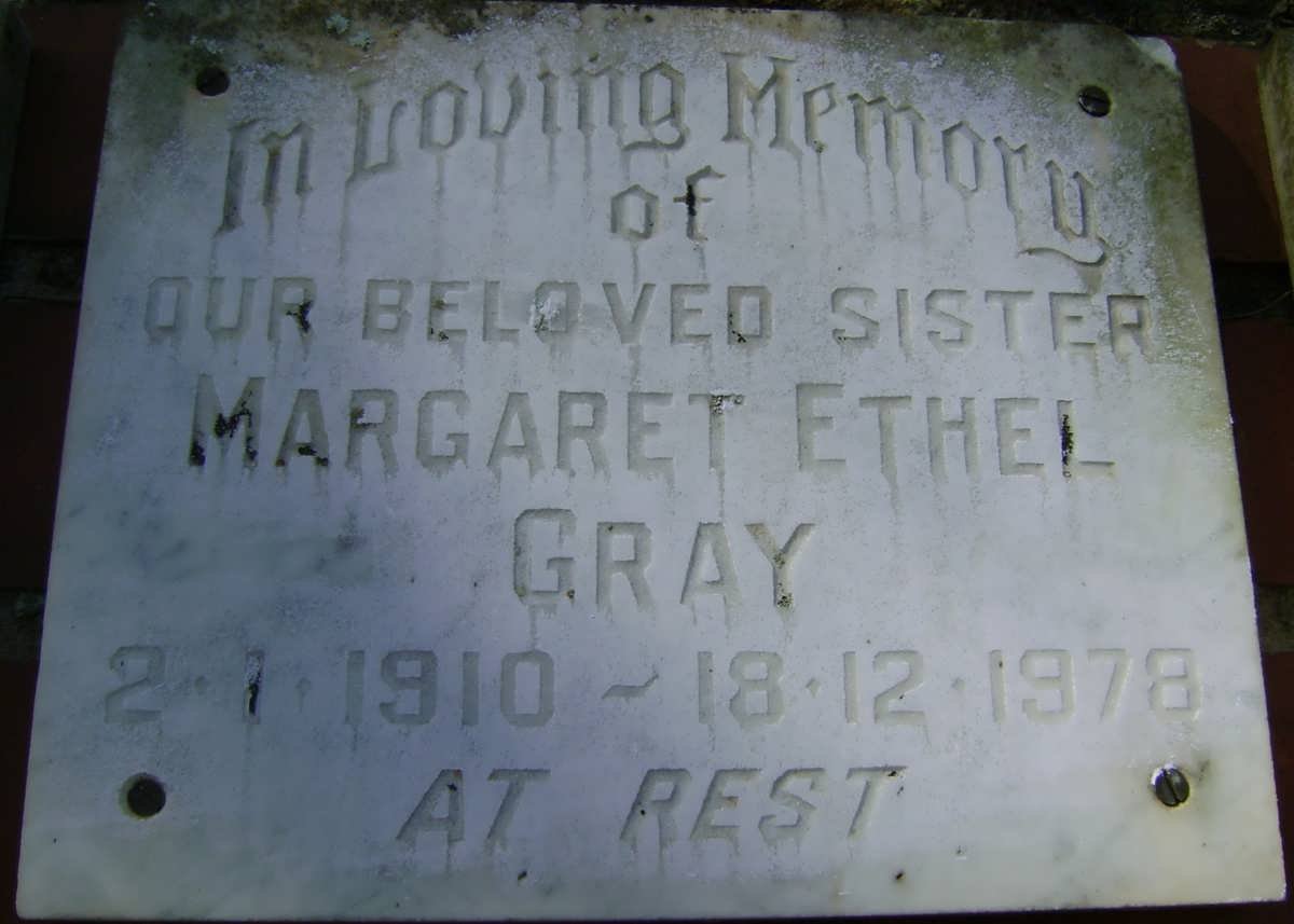 GRAY Margaret Ethel 1910-1978