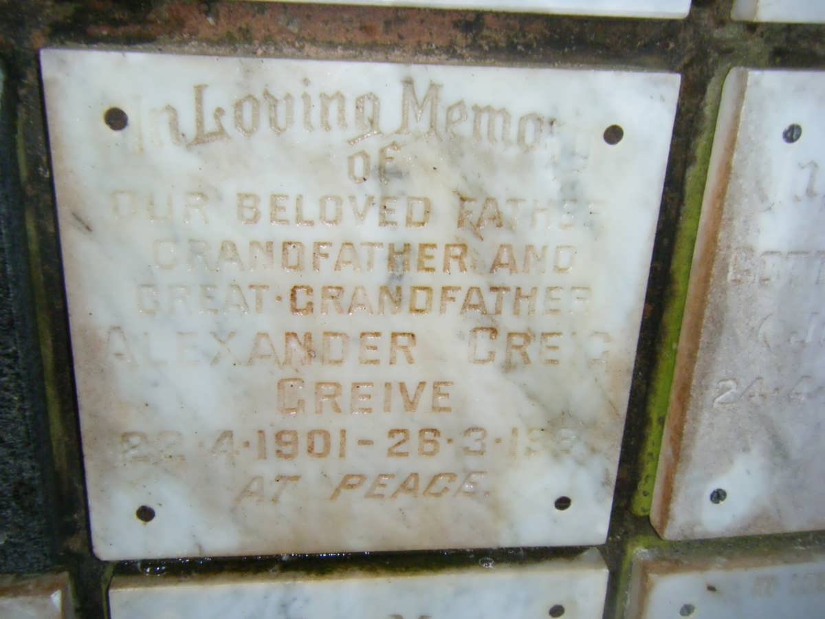 GREIVE Alexander Greig 1901-1981