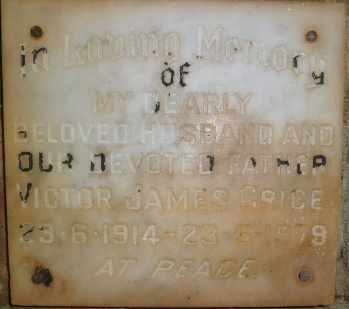 GRICE Victor James 1914-1979