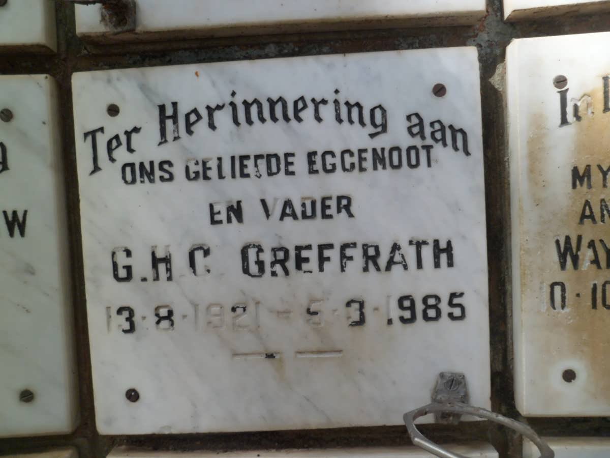 GREFFRATH G.H.C. 1921-1985