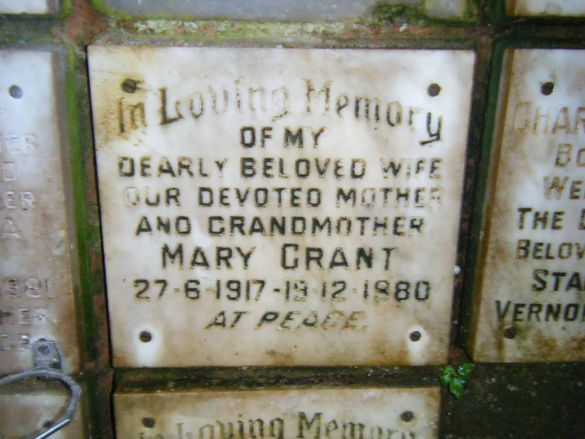 GRANT Mary 1917-1980
