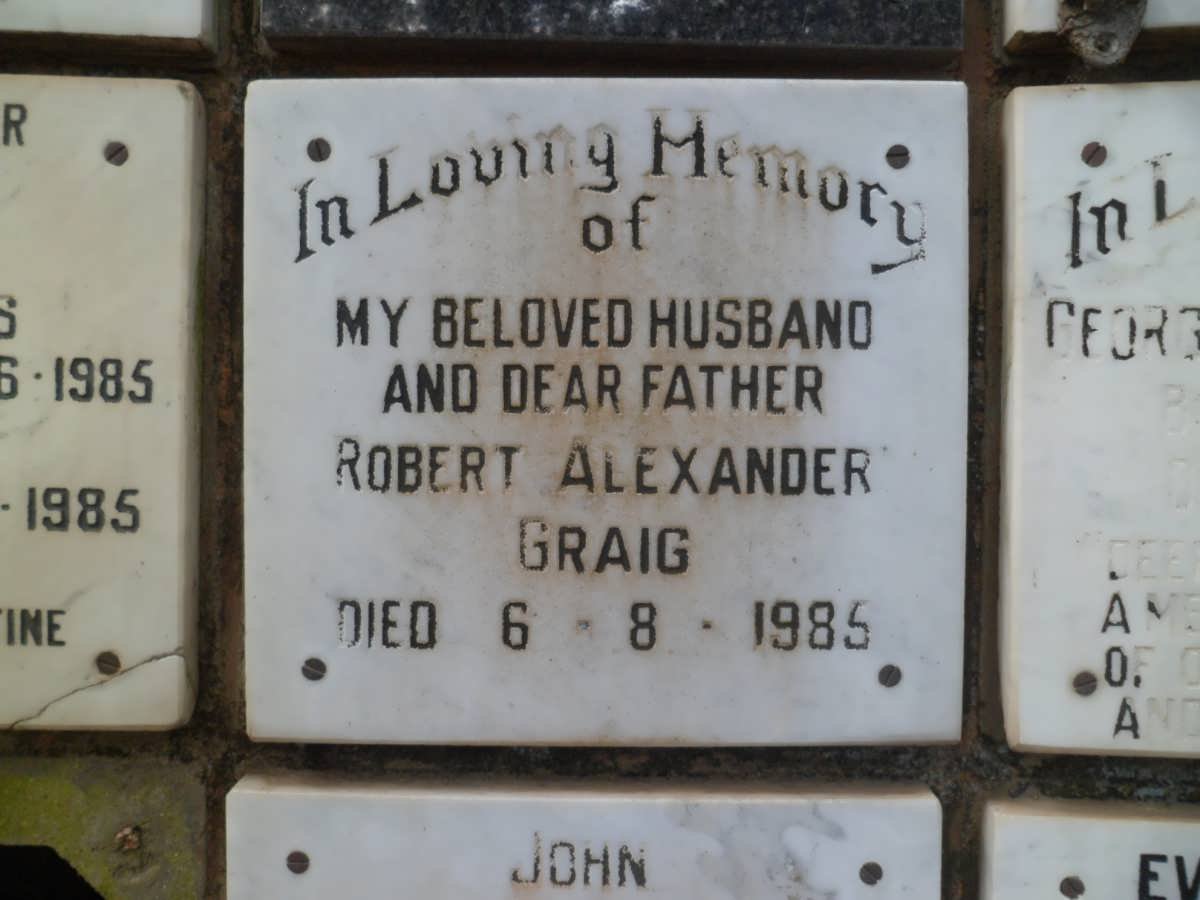 GRAIG Robert Alexander -1985