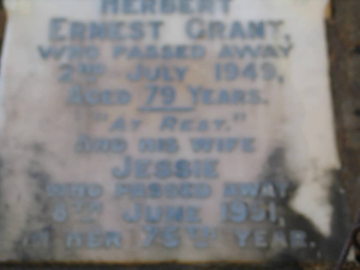 GRANT Herbert Ernest -1949 &amp; Jessie -1951