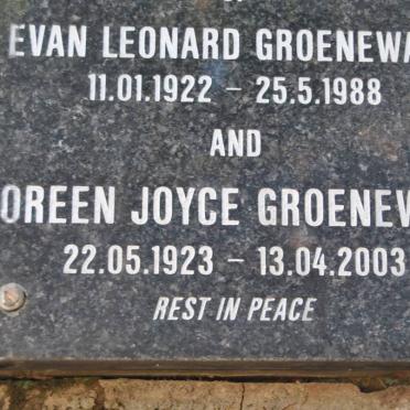 GROENEWALD Evan Leonard 1922-1988 &amp; Doreen Joyce 1923-2003