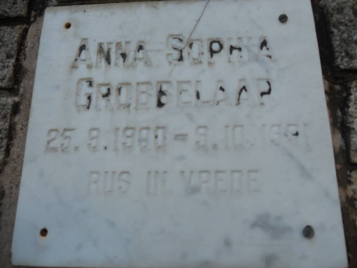 GROBBELAAR Anna Sophia 1900-1991