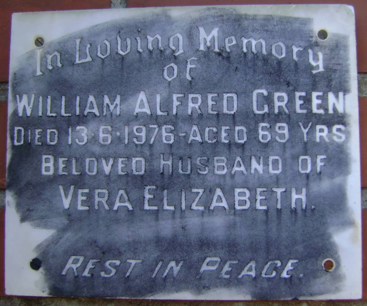 GREEN William Alfred -1976