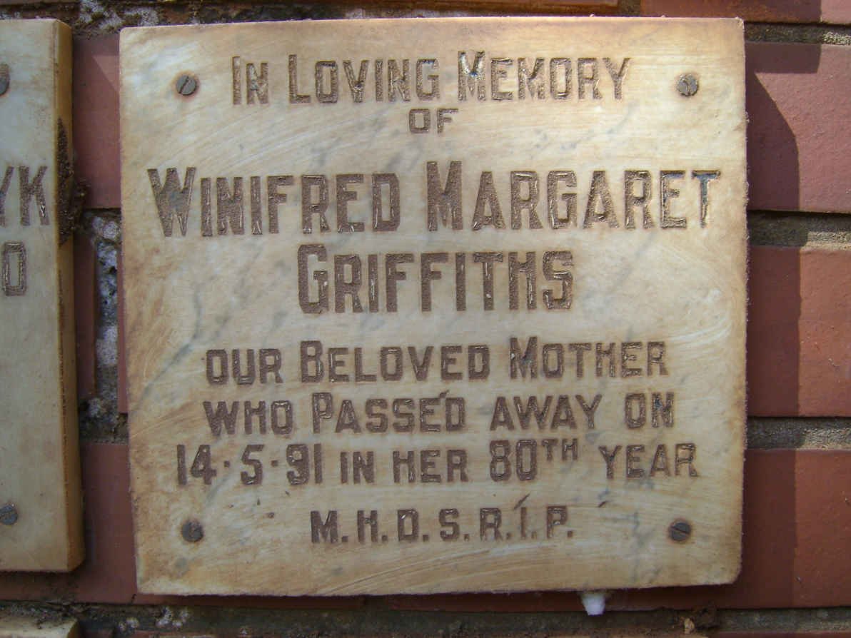 GRIFFITHS Winifred Margaret -1991
