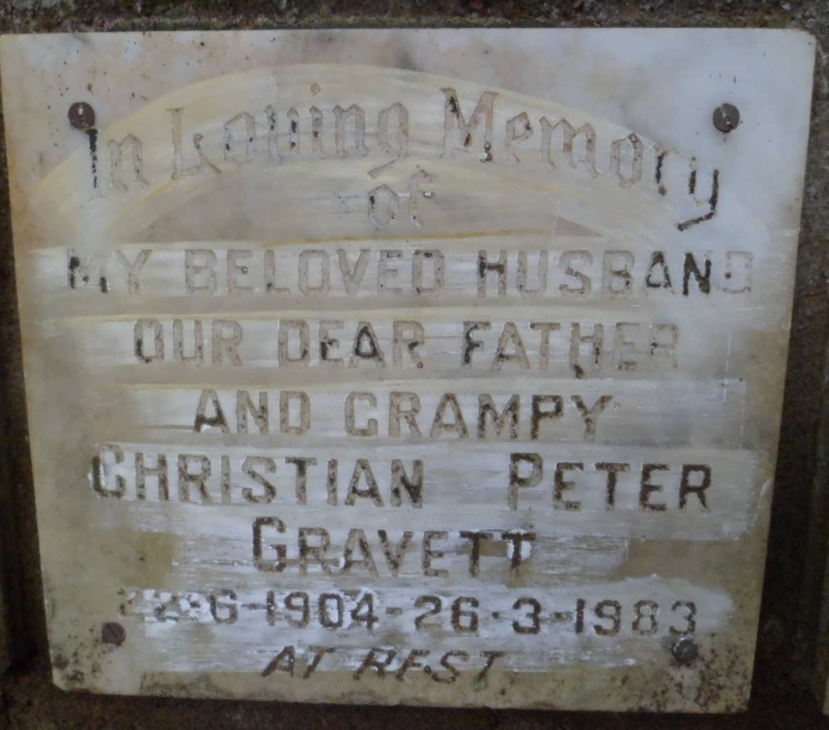GRAVETT Christian Peter 1904-1983