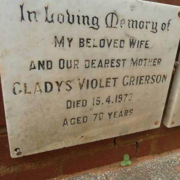 GRIERSON Gladys Violet -1973